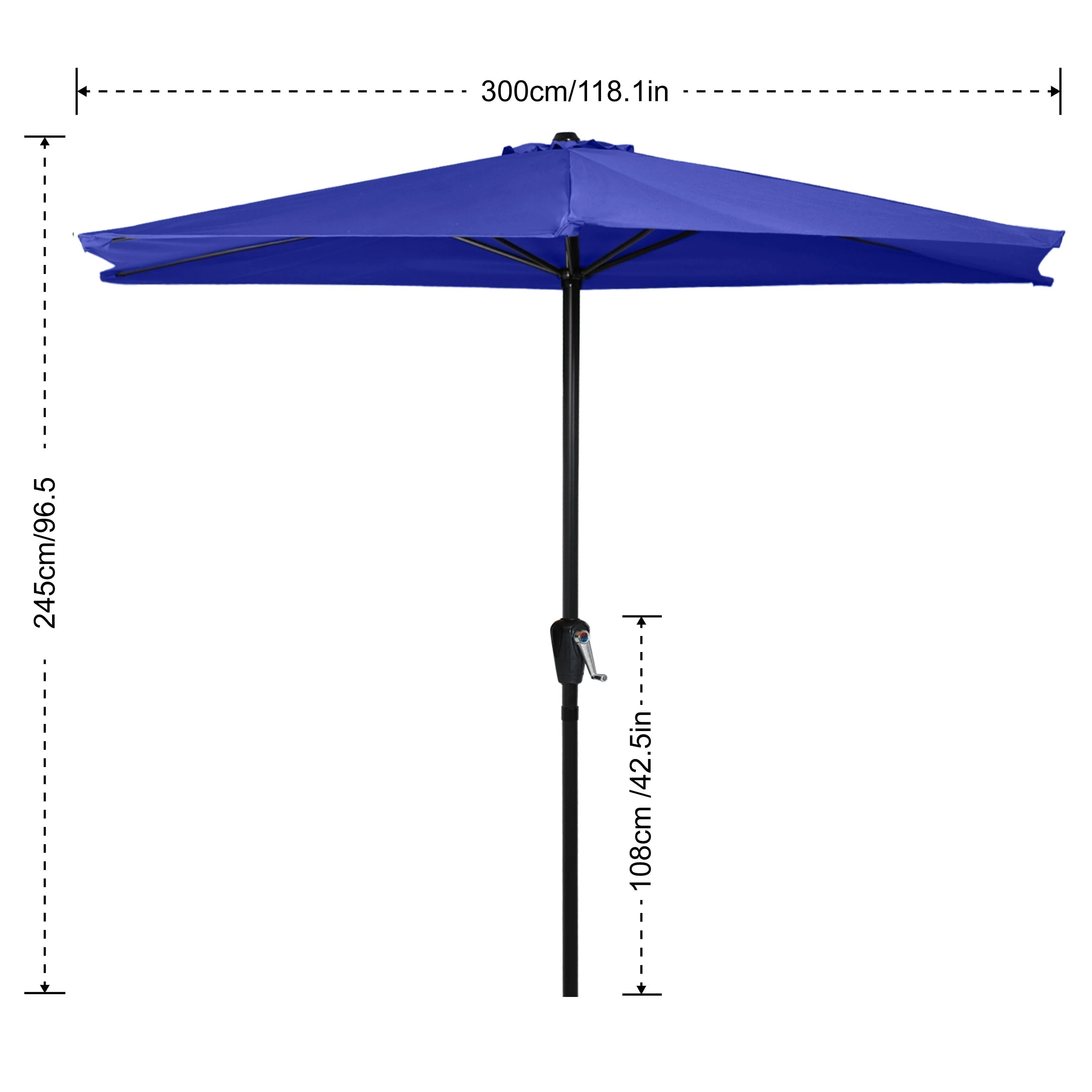 Patio Umbrella Half Round Outdoor Umbrella - Image 8