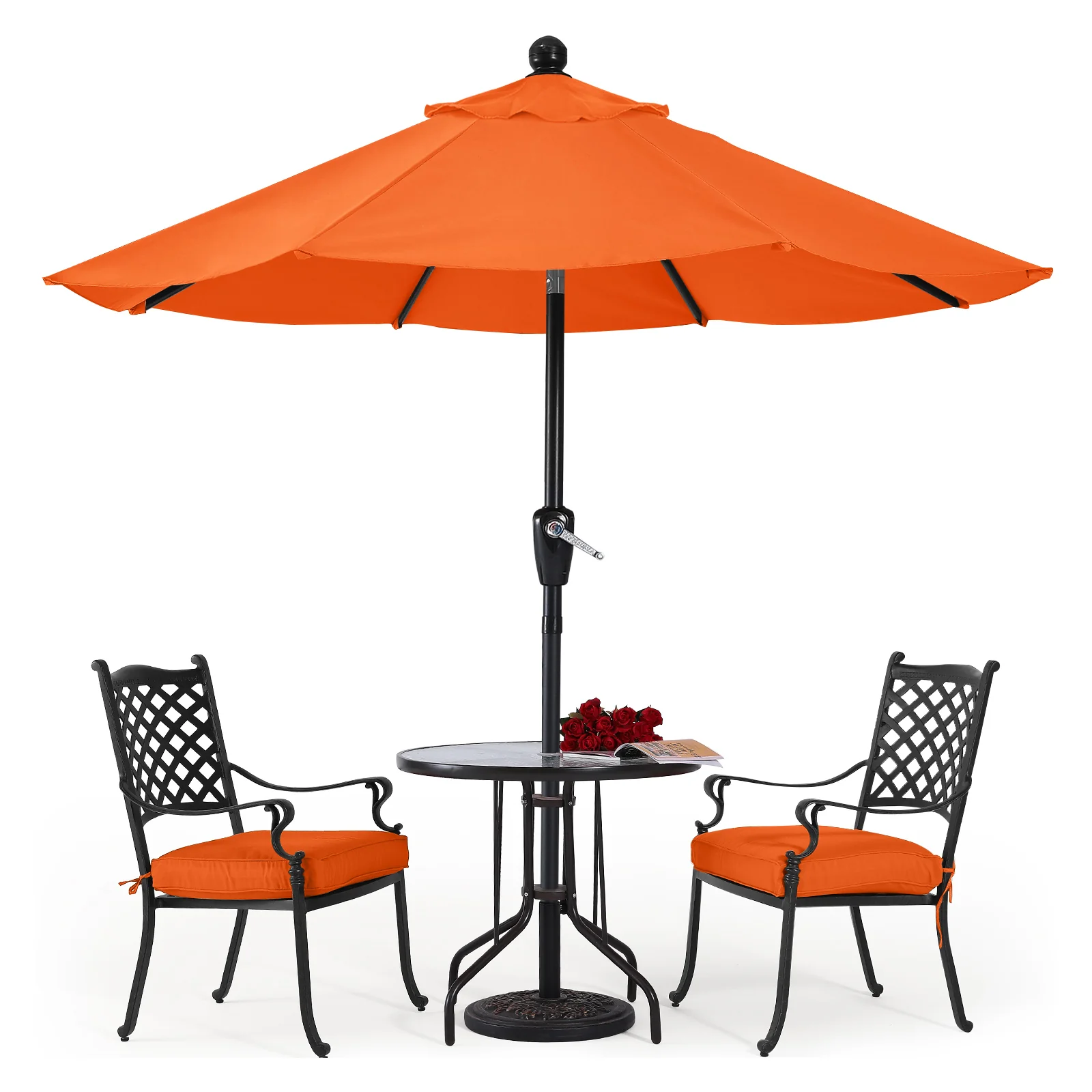 Patio Umbrella with Push Button Tilt 8 Ribs - Image 12