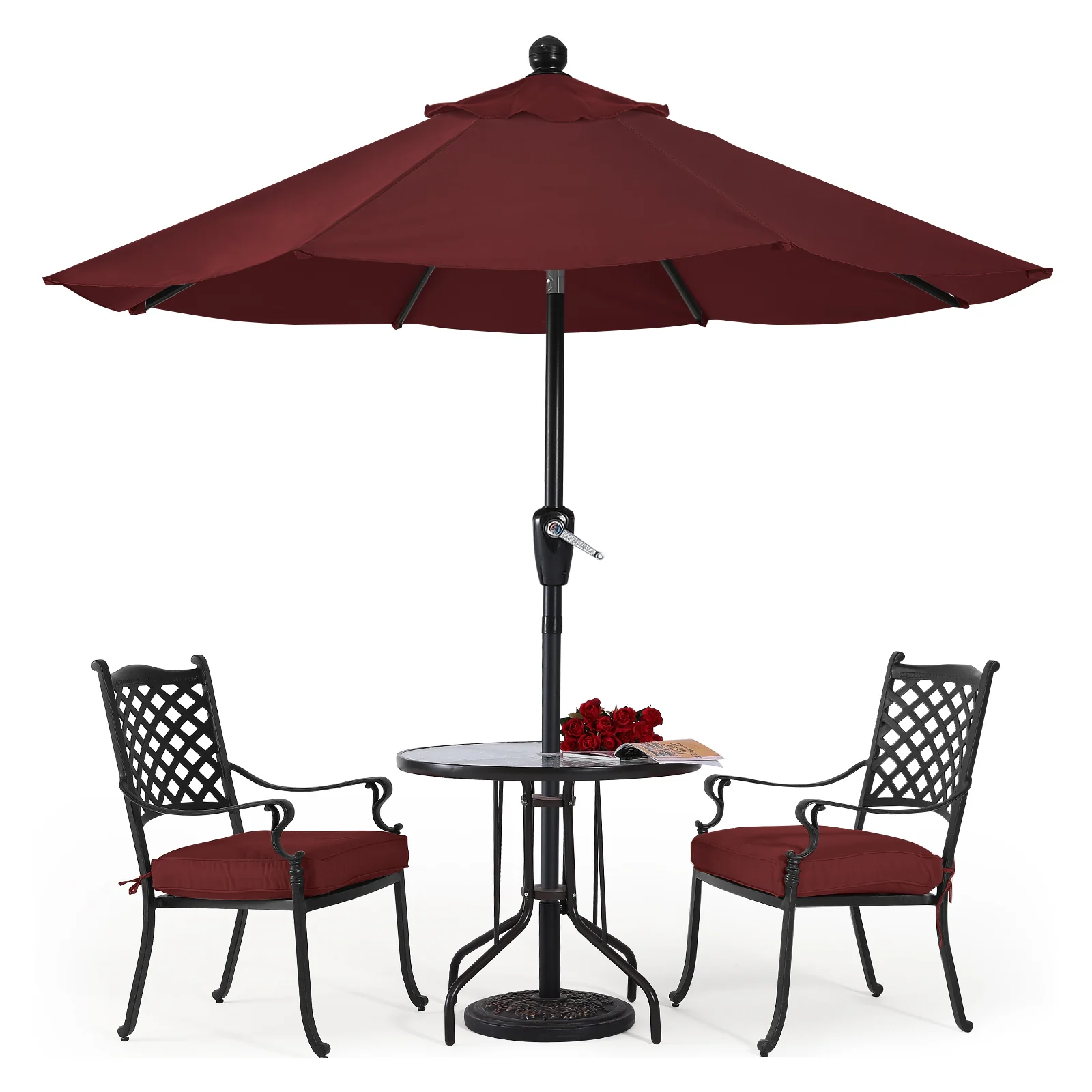 Patio Umbrella with Push Button Tilt 8 Ribs - Image 14