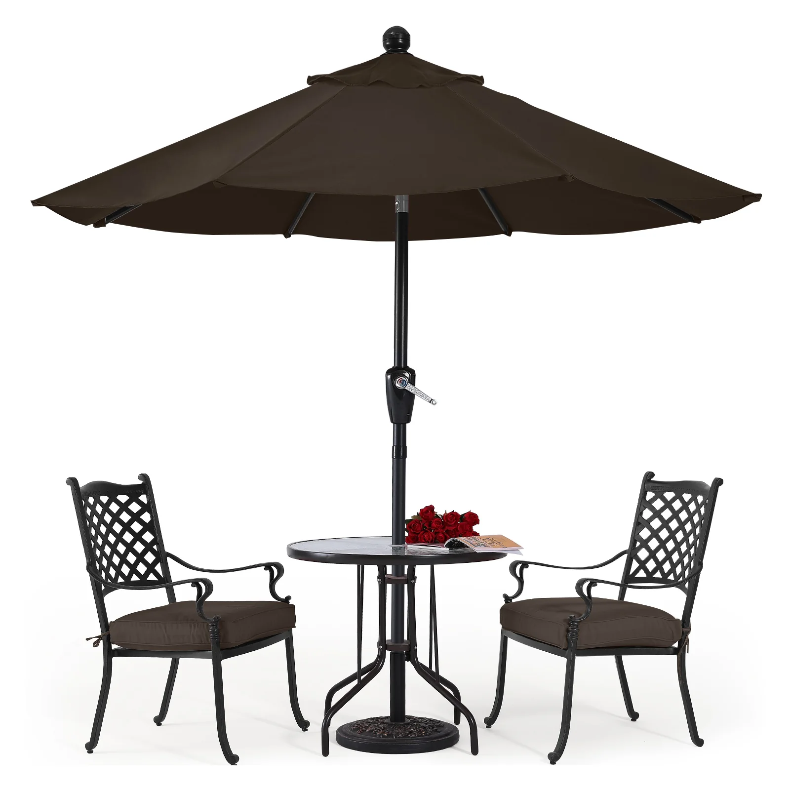 Patio Umbrella with Push Button Tilt 8 Ribs - Image 2