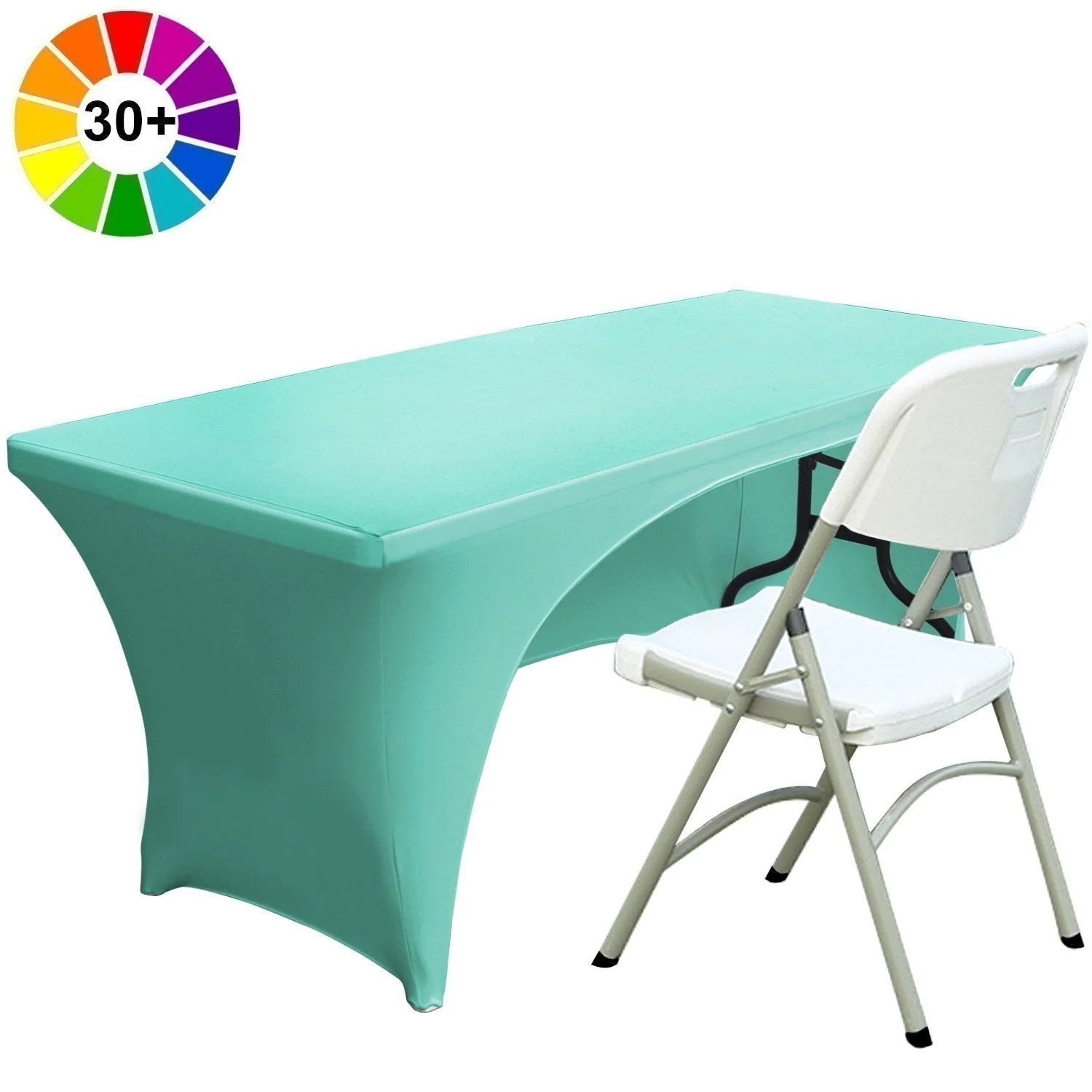 Spandex Table Cover Fitted Polyester Tablecloth(Incomplete encirclement) - Image 17