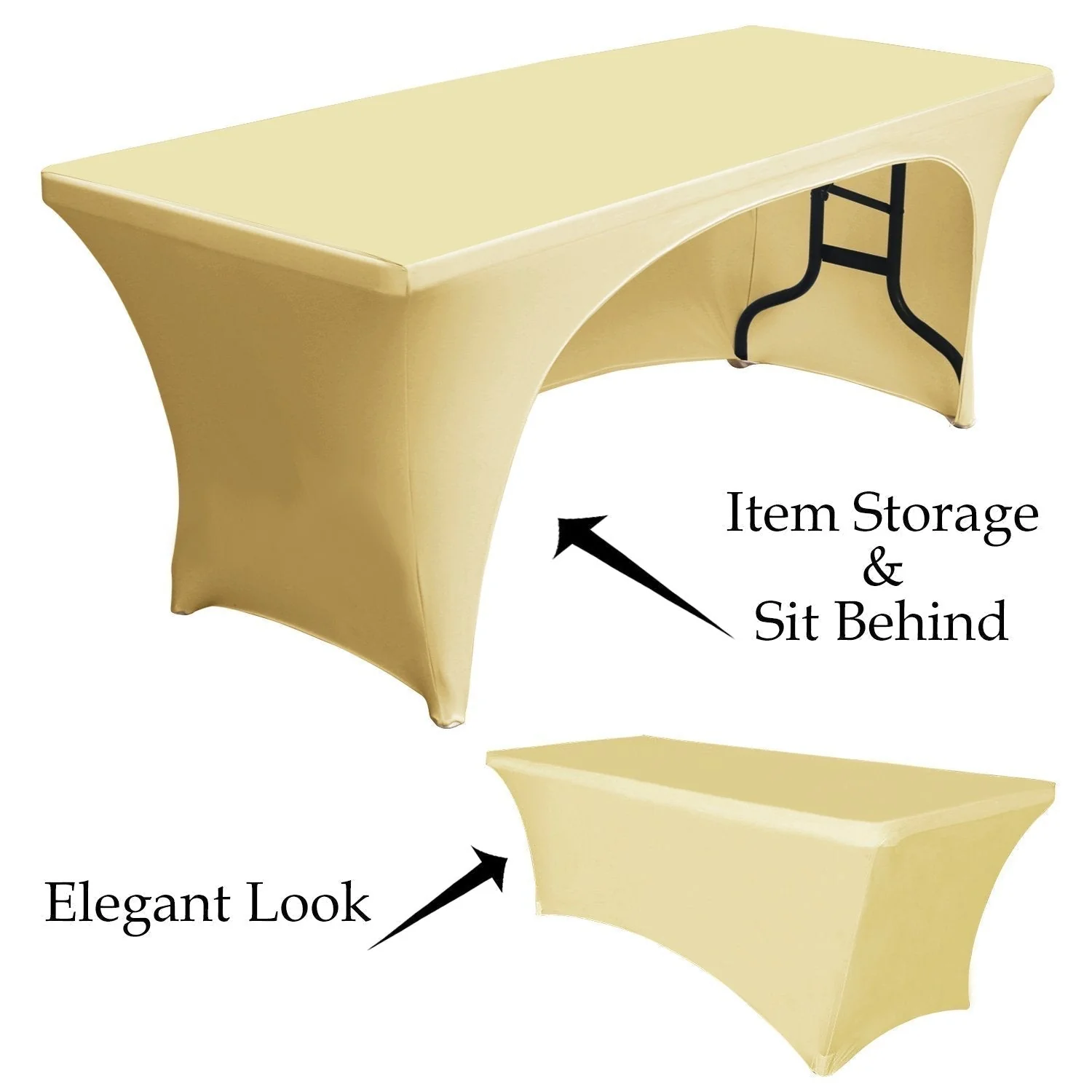 Spandex Table Cover Fitted Polyester Tablecloth(Incomplete encirclement) - Image 19